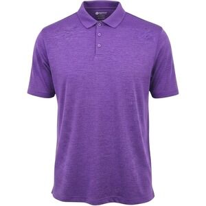 Haggar Polo Shirt Mens 2XLT Purple Performance Stretch Heathered Golf Modern Ath